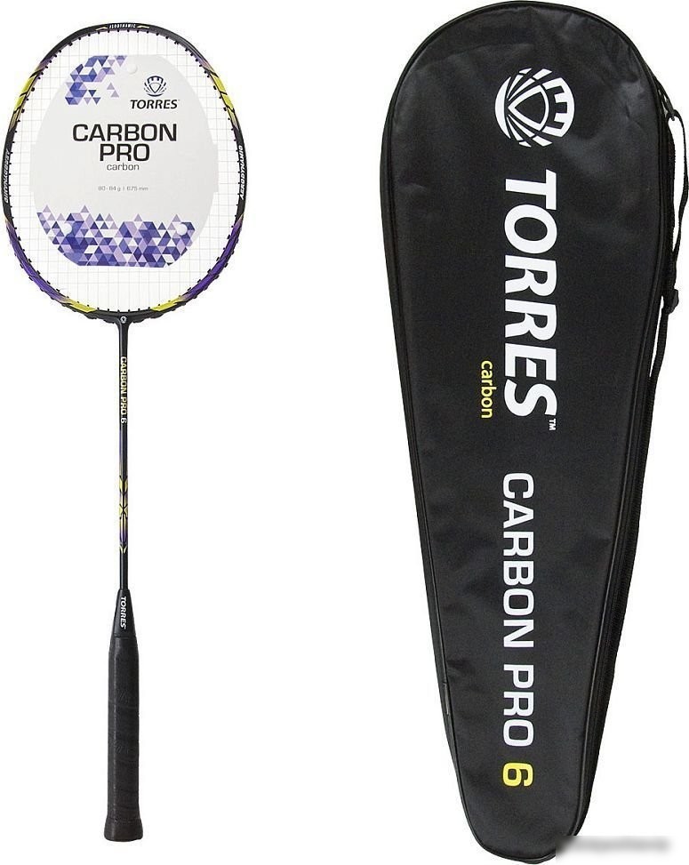 Теннис/бадминтон Torres Carbon Pro6 BD-20521 (фиолетовый)