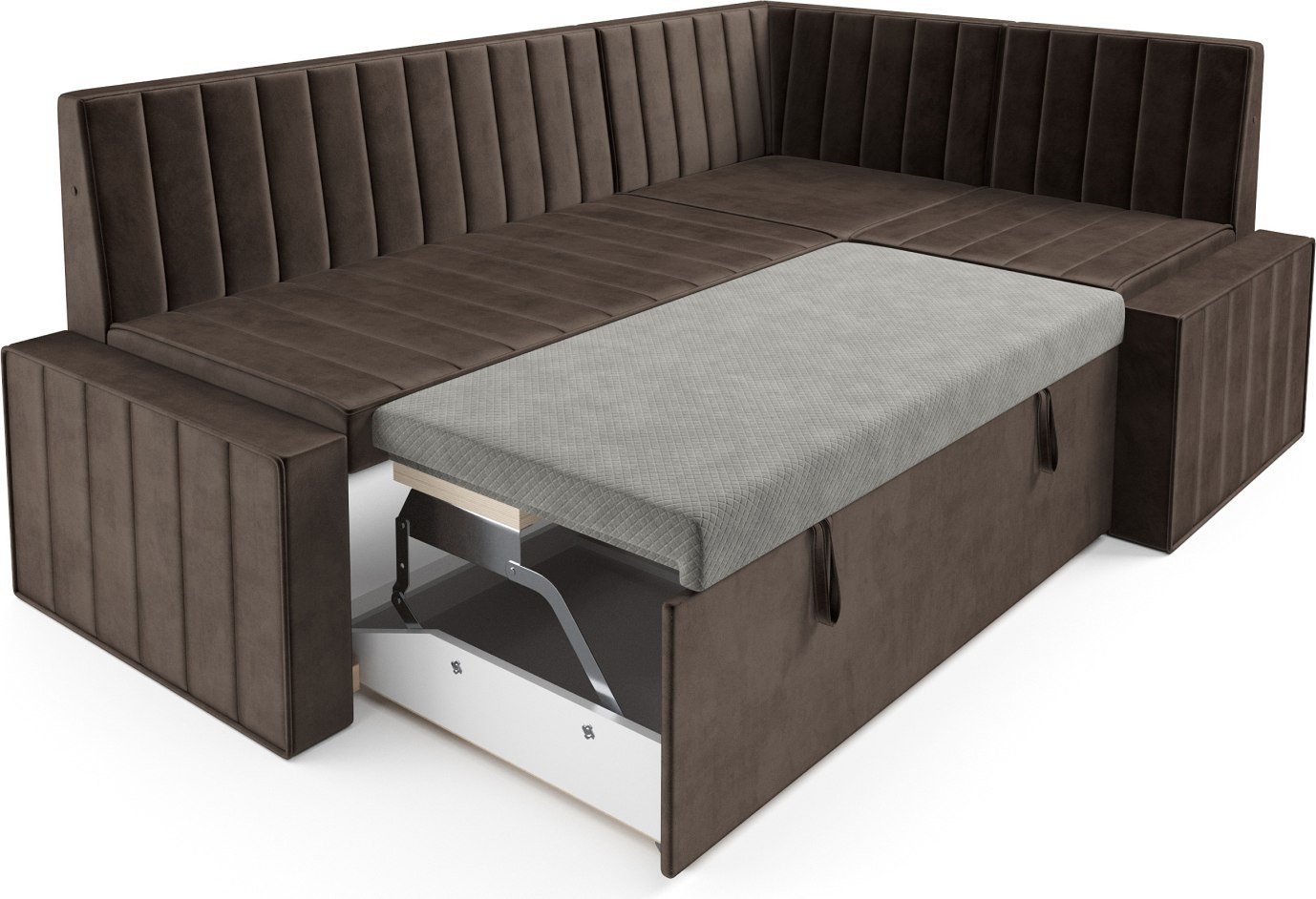 Угловой диван Мебель-АРС Вермут 211x83x141 M11-23-3 (шоколадный Star Velvet 60 Cofee)