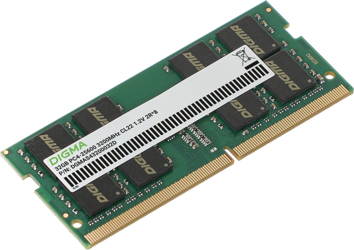 Оперативная память Digma 32ГБ DDR4 SODIMM 3200 МГц DGMAS43200032D
