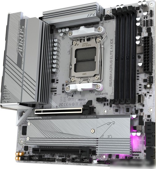 Материнская плата Gigabyte B650M Aorus Elite AX Ice