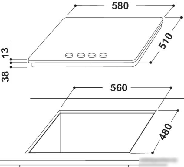 Варочная панель Indesit THP 642 W/IX/I RU
