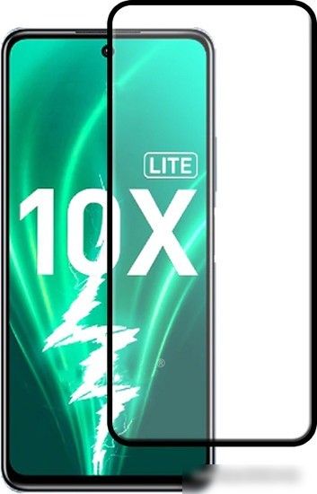 Защитное стекло Case Full Glue для Honor 10X Lite (черный глянец)