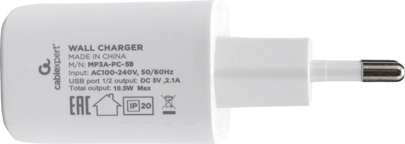 Сетевое зарядное Cablexpert MP3A-PC-58