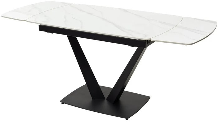 Кухонный стол M-City Alatri 120 Matt 614M04390 (White Marble Solid Ceramic/Black)