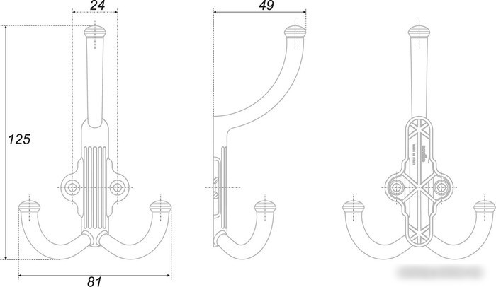 Крючок мебельный Boyard Rigata K351AC.6