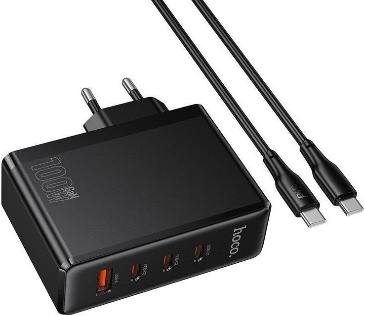 Сетевое зарядное Hoco N85 USB Type-C (черный)
