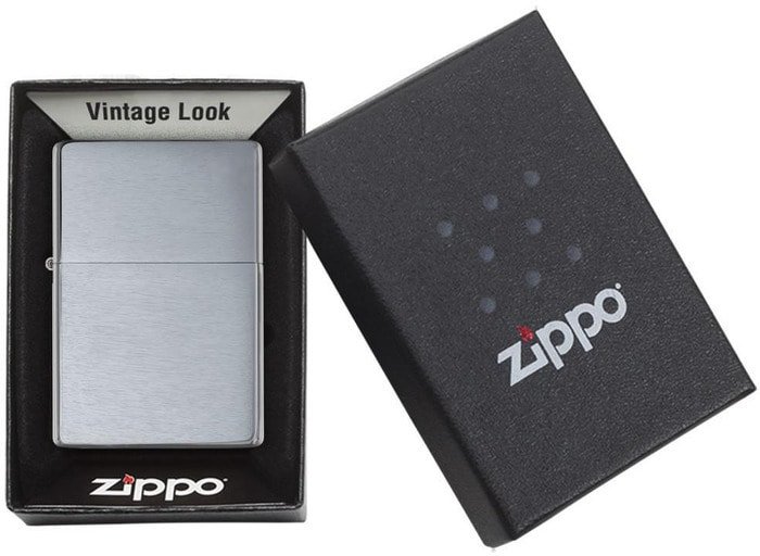 Зажигалка Zippo Brushed Chrome Vintage 230.25-000003