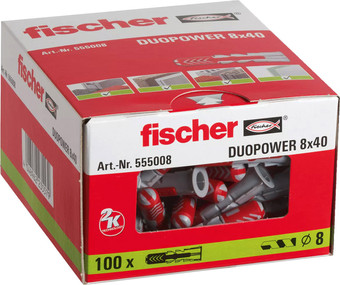 Дюбель универсальный Fischer DuoPower 8 x 40 555008 (100 шт)