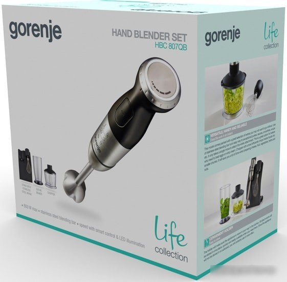 Погружной блендер Gorenje HBC807QB