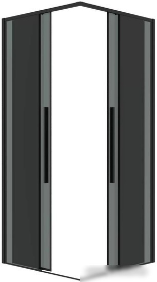 Душевой уголок Grossman Galaxy 90x90x195 300.K33.01.9090.21.10 (черный матовый/тонированное стекло)