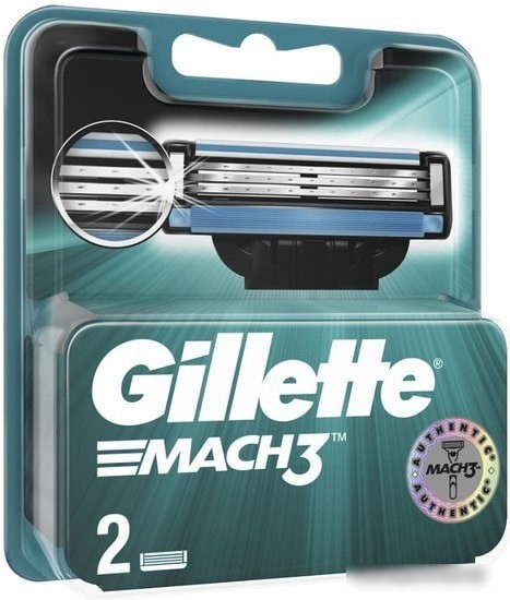 Сменное лезвие Gillette Mach3 (2 шт)