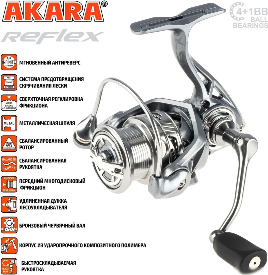 Рыболовная катушка Akara Reflex 1000 4+1bb AR1000-5