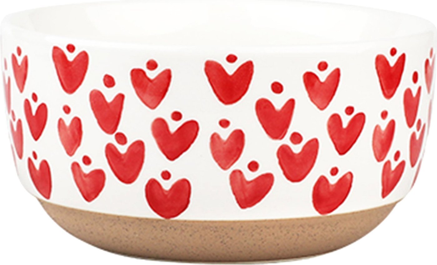 Блюдо AksHome Love Print 11x6 (красный принт)