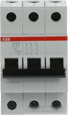 Выключатель автоматический ABB SH203-C20 3P 20А 2CDS213001R0204
