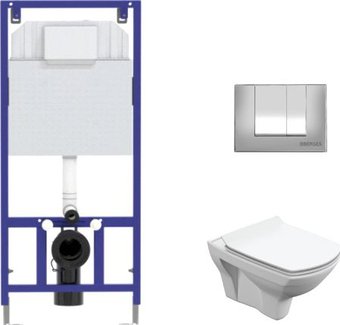 Унитаз подвесной Cersanit Carina S-MZ-CARINA-XL-COn-S-DL-w + 525 040000 + S3 040043
