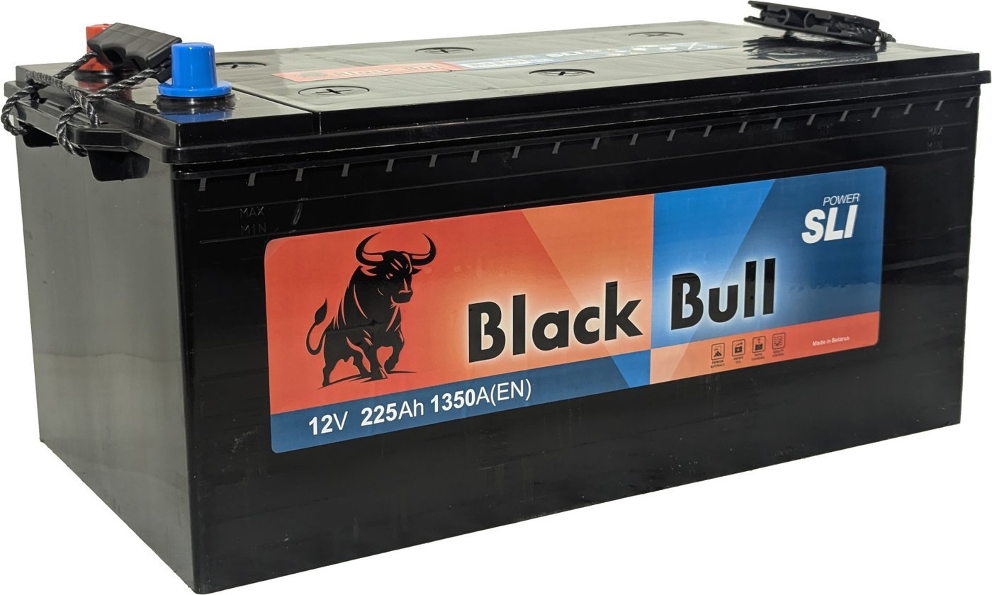 Автомобильный аккумулятор Black Bull (3) евро +/- (225 А·ч)