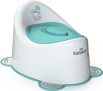 Детский горшок Kidwick Улитка с крышкой KW040104 (белый/бирюзовый)