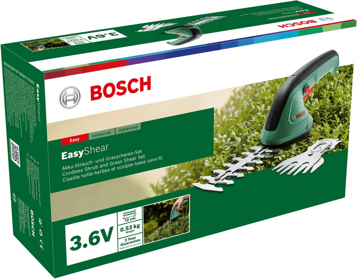 Кусторез + ножницы Bosch Easy Shear 0600833303 (с АКБ)