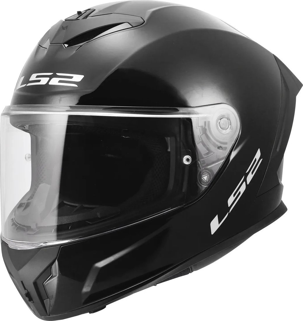 Мотошлем LS2 FF820 Rapid III Solid (S, черный глянцевый)