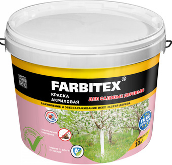 Краска Farbitex Краска для садовых деревьев 1.2 кг