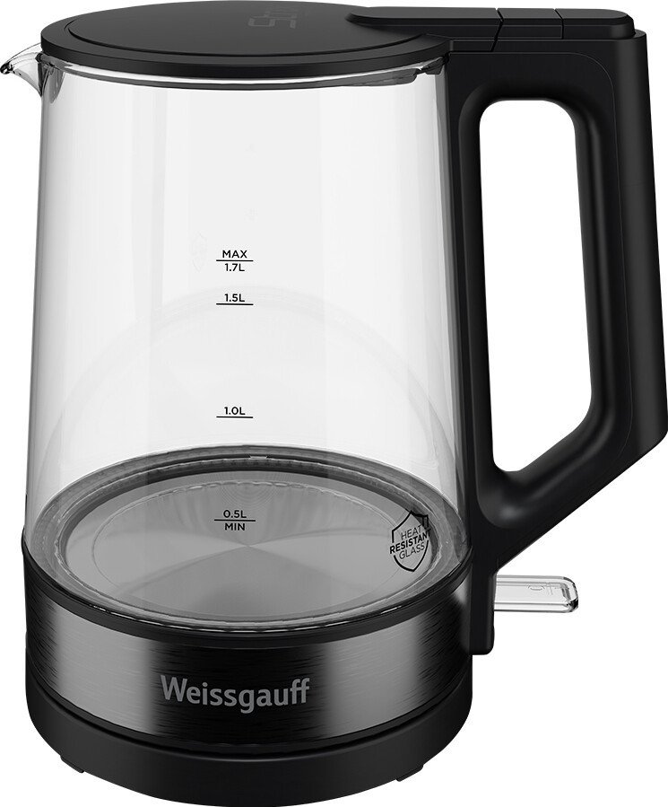 Электрический чайник Weissgauff WK 1700 EcoGlass Nero