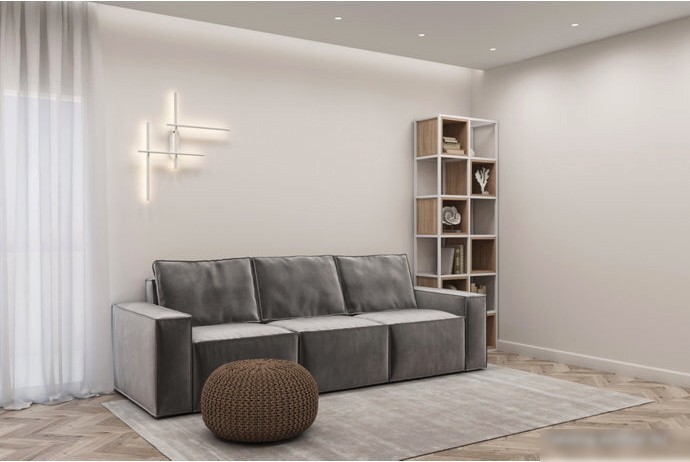 Стеллаж Hype Mebel Грос-2 70x210 (белый/древесина белая)