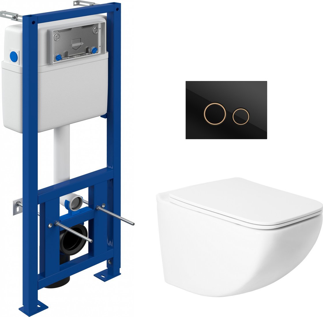 Унитаз подвесной Saniteco KW-99048 + 64117 + S-IN-MZ-LINK_PRO