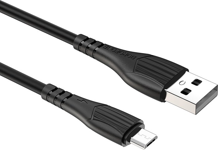 Кабель Borofone BX37 USB Type-A MicroUSB (1 м, черный)