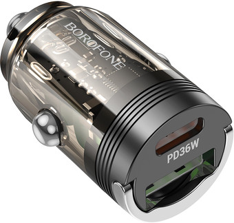 Автомобильное зарядное Borofone BZ29A PD36W + QC3.0 (прозрачный)