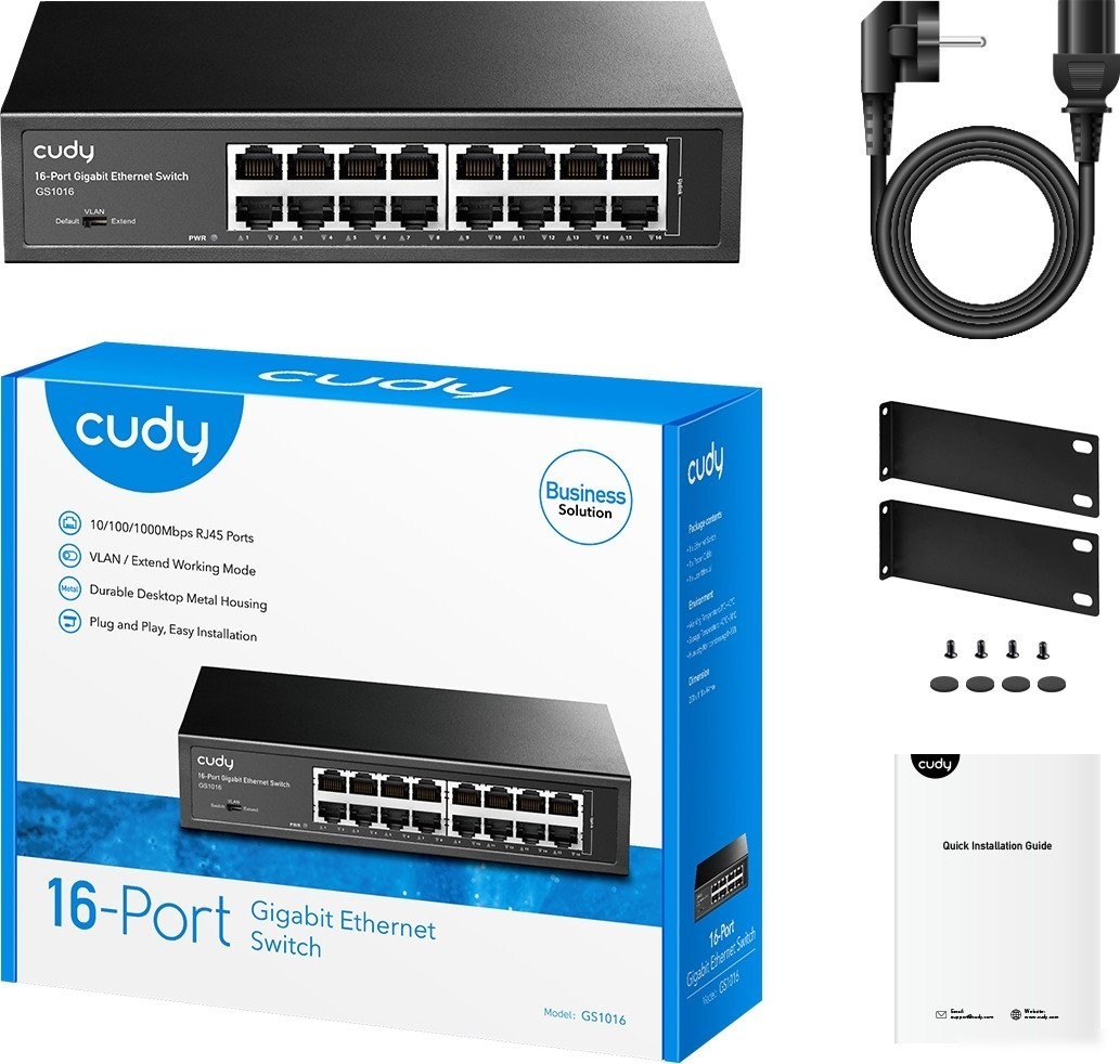 Неуправляемый коммутатор Cudy GS1016 3.0