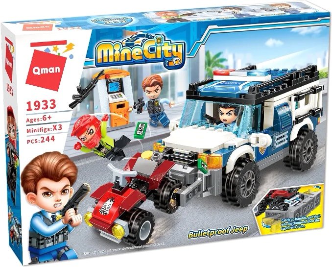 Конструктор Qman Mine City 1933 Bulletproof Jeep