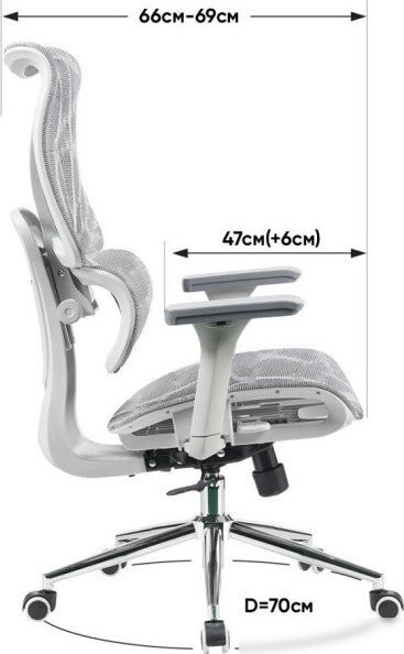 Офисное кресло myroo Office Wizard HS-3853H-1-G (light grey)