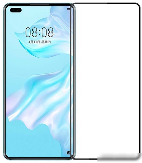 Защитное стекло Case 111D для Huawei P40 (черный глянец)