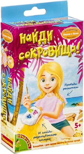 Набор для опытов Bondibon Науки с Буки Найди сокровища! Драгоценные камни ВВ4215