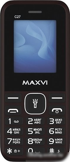 Кнопочный телефон Maxvi C27 (коричневый)