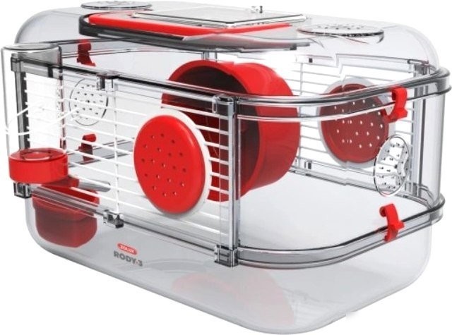 Клетка Zolux Rody 3 Mini 206011 (рубиново-красный) Клетка Zolux Rody 3 Mini 206011 (рубиново-красный)