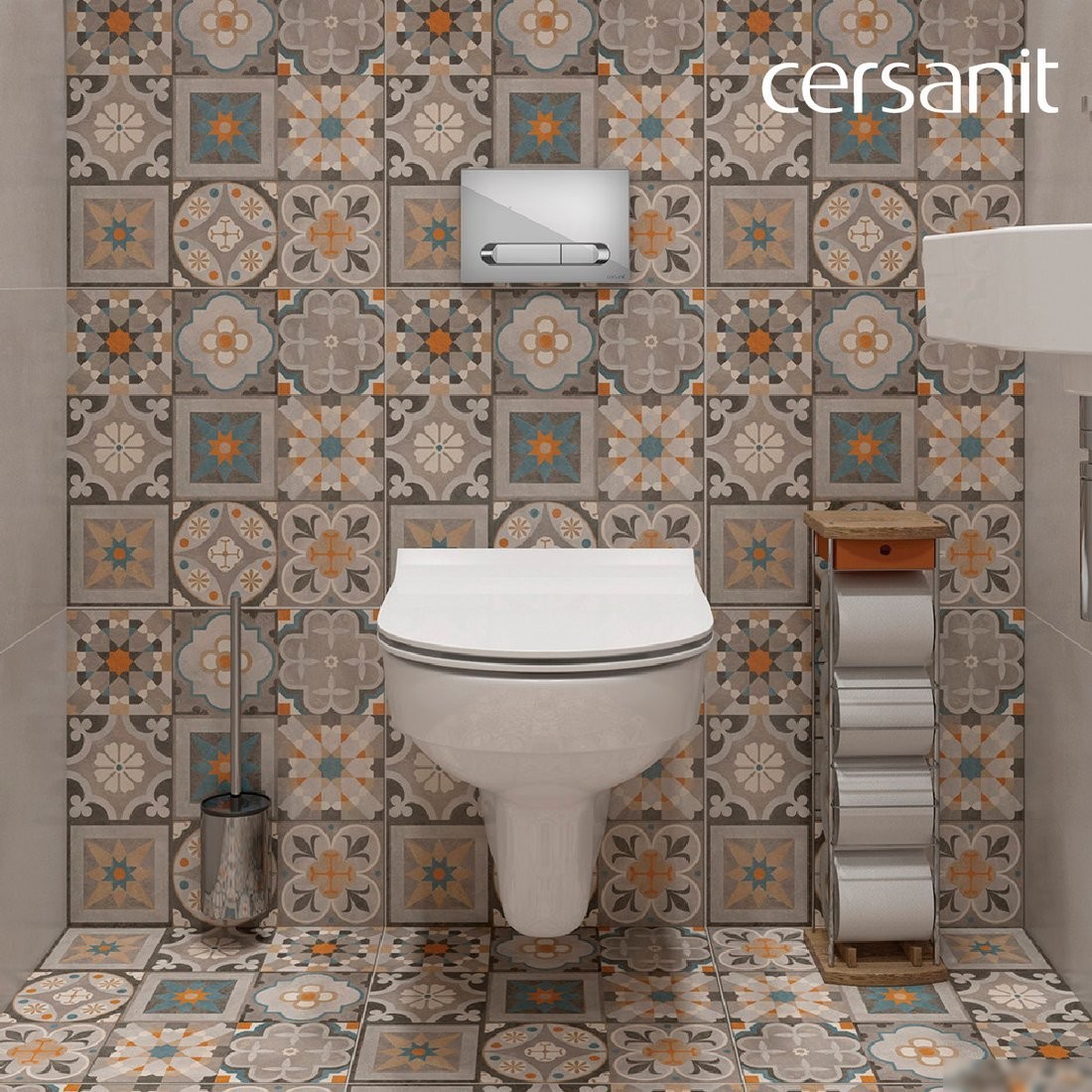 Унитаз подвесной Cersanit City DPL EO Slim + Aqua 40 Smart M 69313 (с кнопкой Estetica белый)