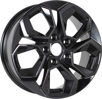 Литые диски KDW KD1620 16x6.5" 4x100мм DIA 60.1мм ET 45мм Black Painted