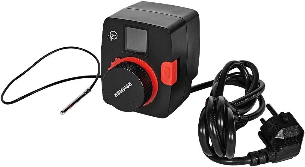 Сервопривод Rommer RVM-0015-230017 с датчиком для фиксированной регулировки температуры (230В)