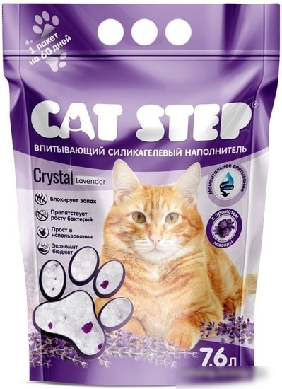 Наполнитель Cat Step Crystal Lavender 7.6 л