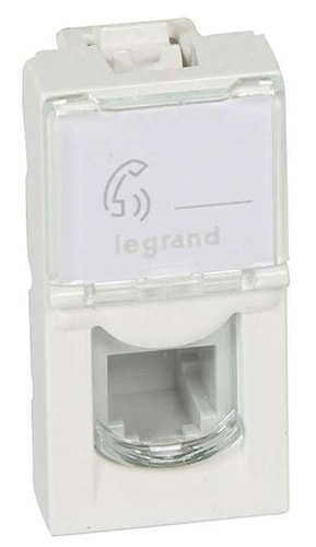 Розетка телефонная Legrand Mosaic 78730 (белый)