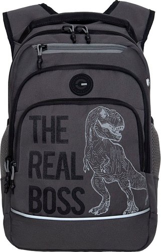 Школьный рюкзак Grizzly RB-450-3f (серый)