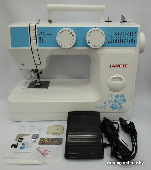 Электромеханическая швейная машина Janete 989 (голубой)