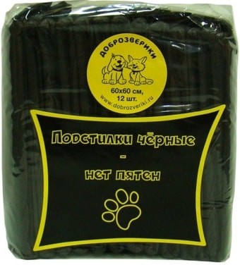 Одноразовая пеленка Доброзверики Classic впитывающие с суперабсорбентом 60x60 (12 шт)