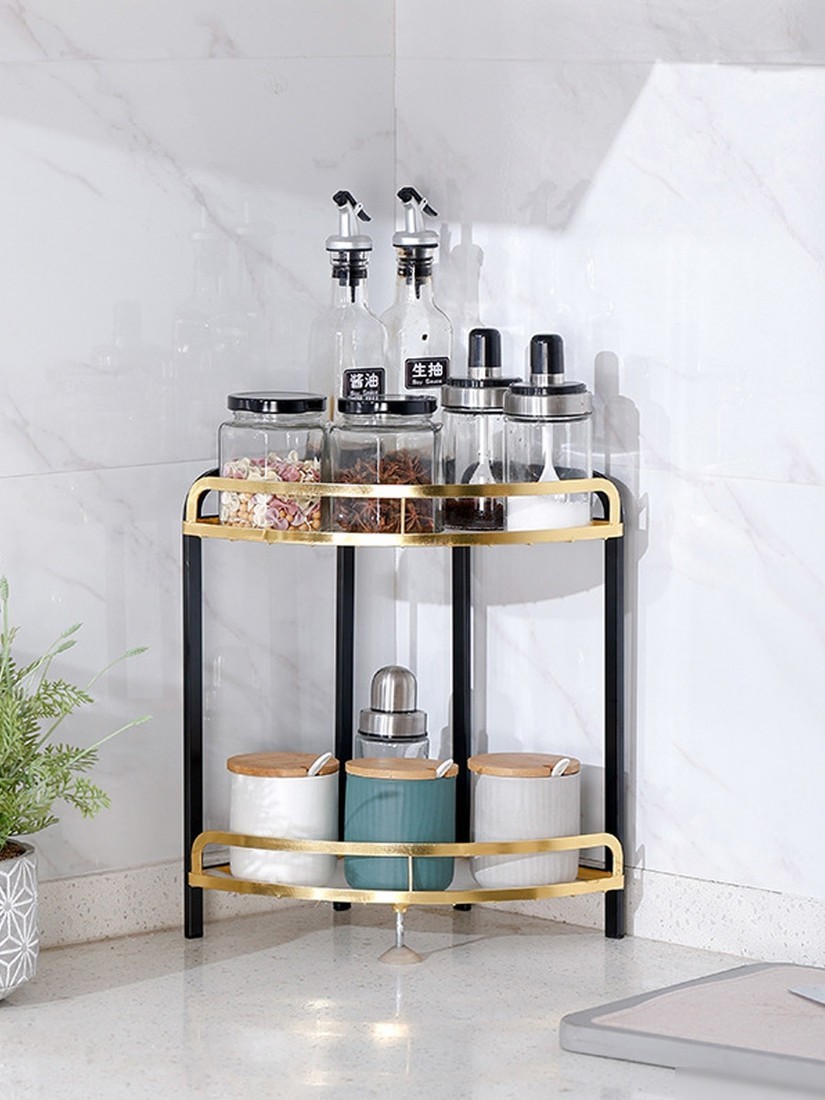 Домашний органайзер для косметики Happy Home HH-035B (черный/золото)