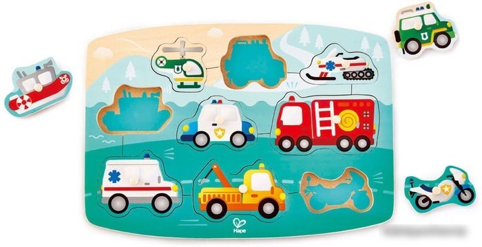 Мозаика/пазл Hape Транспорт E1406