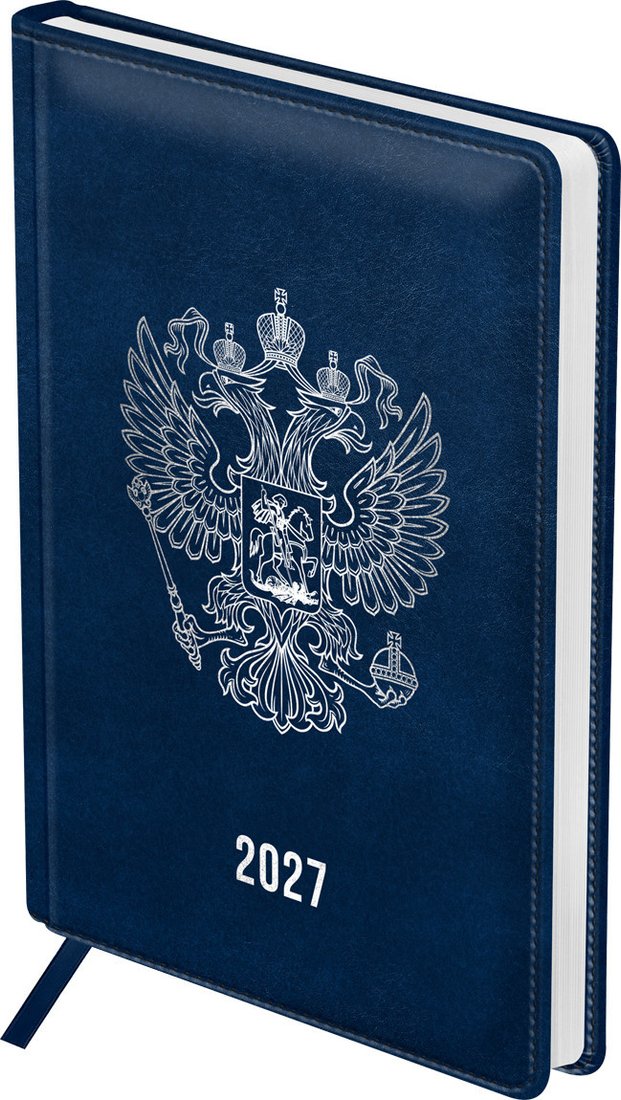 Ежедневник BG Орел 2027г DdА4_68195 (176л, синий)