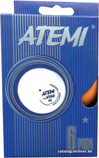 Мяч для настольного тенниса Atemi ATB16W (1 звезда, 6 шт.) Мяч для настольного тенниса Atemi ATB16W (1 звезда, 6 шт.)