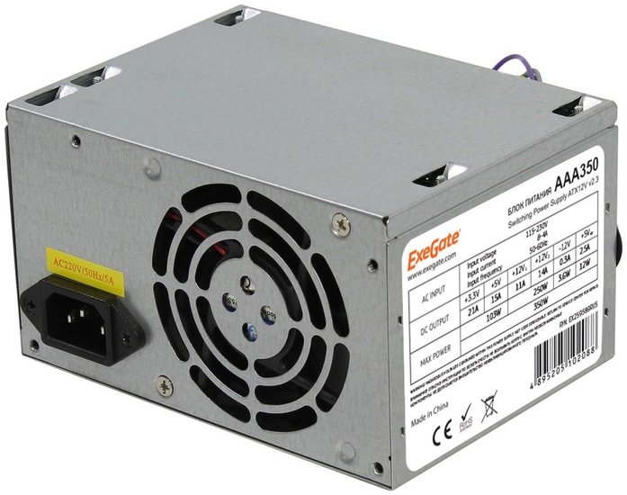 Блок питания ExeGate AAA350 ES259589RUS-PC