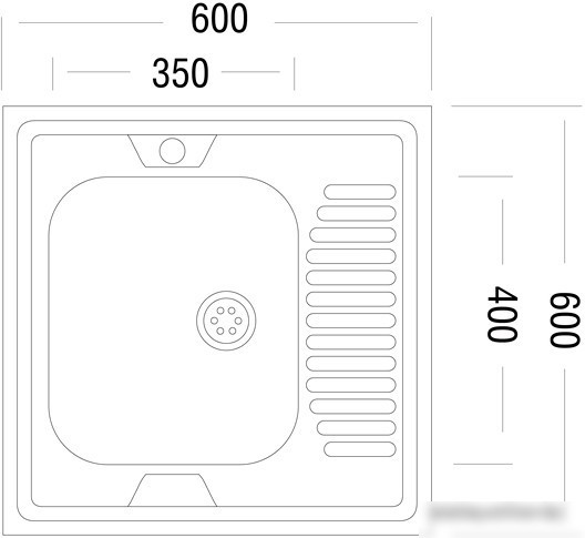Кухонная мойка Ukinox STD600.600-5C 0RS